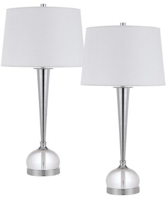 Wellesley Crystal Table Lamp Set