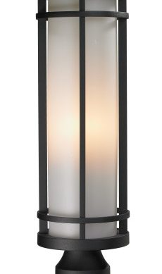 Woodland Collection Outdoor Pier Mount Light in Black Finish