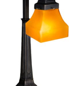 20 High Bungalow Frosted Amber Desk Lamp