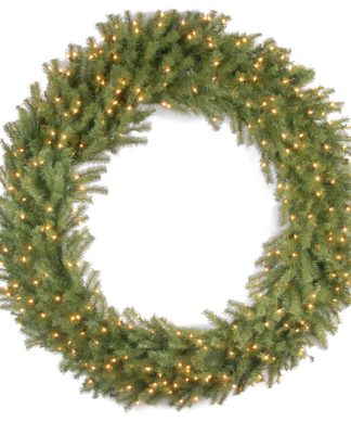 60" Norwood Fir Wreath With 300 Clear Lights