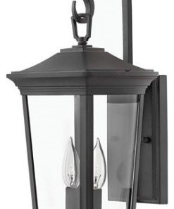 Wall Sconce 2-Light With Museum Black Aluminum Candelabra Base 8", 120W
