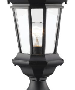 Z-Lite 1 Light Outdoor Pier Mount Light, Black, 540PHM-533PM-BK