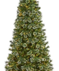 7? Wisconsin Slim Snow Tip Pine Christmas Tree with 400 Clear LED Lights