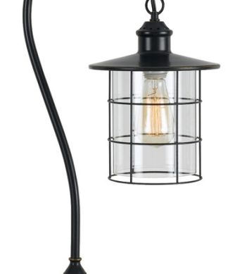 25" Height Metal Table Lamp In Dark Bronze