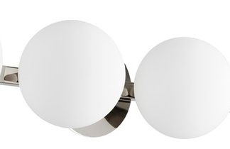 4-Light Globe Vanity Fixture, Polished Nickel