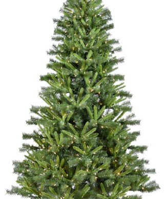 7.5' Norway Pine Artificial Christmas Tree With Clear Smart String Lights