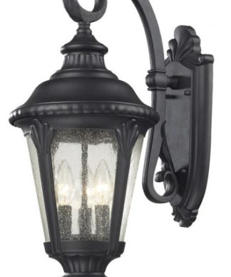 Z-Lite 545M-BK Medow - Three Light Outdoor Wall Mount