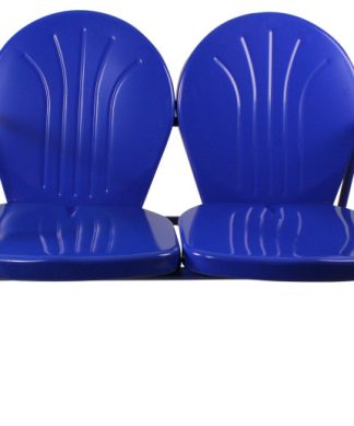 47" Outdoor Retro Tulip Loveseat Blue