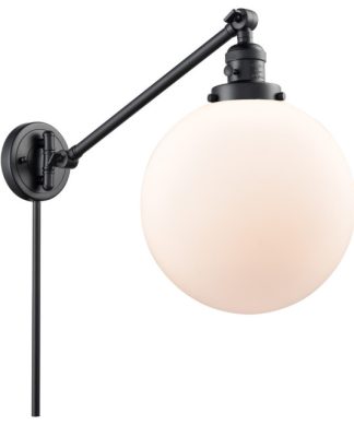 X-Large Beacon 1-Light Swing Arm, Matte Black, Matte White