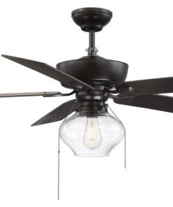 52" 1-Light Ceiling Fan, Oil Rubbed Bronze