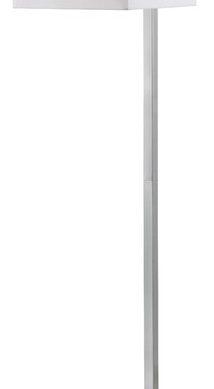 4 Square Floor Lamp, Brushed Steel Finish, Brushed Steel Finish