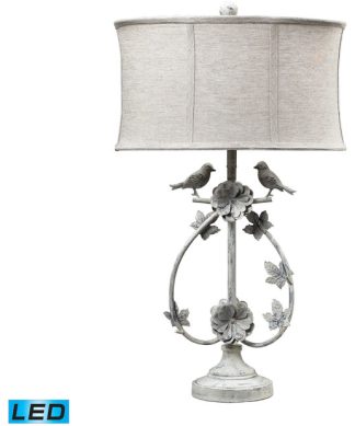 31" Traditional Saint Louis Heights LED Table Lamp, Antique White