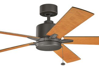 60" Bowen Fan, Olde Bronze/Walnut/Cherry Blade