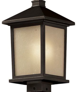 Z-Lite 537PHB Holbrook 17" Tall 1 Light Outdoor Post Light - Oil Rubbed Bronze