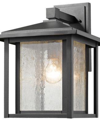 Wall Sconce 1-Light With Black Finish, Aluminum, Medium Base Bulb, 12", 100W