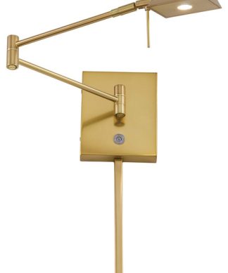 1-Light LED Swing Arm Wall Lamp, Honey Gold