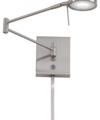 1 LIGHT LED SWING ARM WALL LAMP by Minka George Kovacs P4308-084 in Nickel Fini