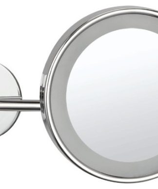 3x Single Face Lighted Makeup Mirror, Chrome