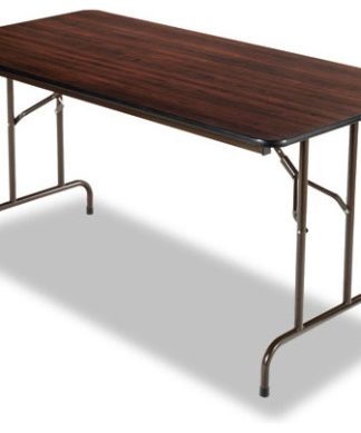 Wood Folding Table, Rectangular, 59 7/8w x 29 7/8d x 29 1/8h, Mahogany
