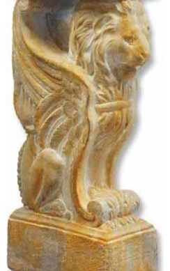 Winged Lion Console Base, Pedestal Sculpture