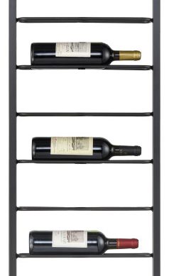 Wavertree Hanging Wine Rack in Black - Horizontal