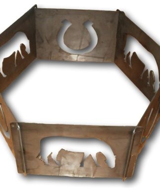 6 Pc Portable Horse Fire Ring