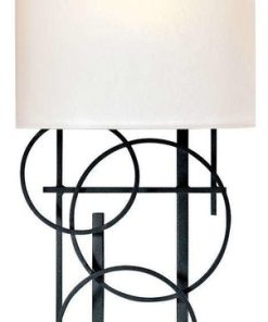 1-Light Wall Sconce, Black With Pearl Mist Glass