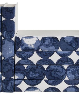 7 Piece Decorative Book Set with Blue Globes Design