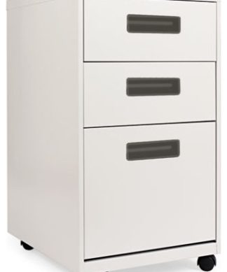 3-Drawer Metal Pedestal File, 14 7/8"x19-1/8"x27-3/4", Light Gray