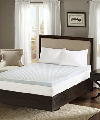 2" Gel Memory Foam Mattress Topper with Cooling Cover White King