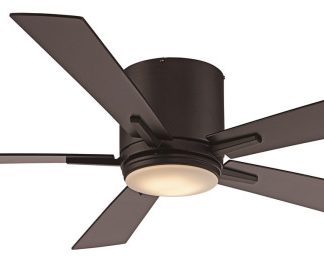 52"Ceiling Fan, Black, Opal Glass