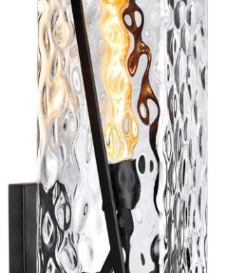 Waterfall 1 Light Outdoor Wall Light, Matte Black, 6.75"