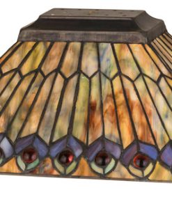 16L Tiffany Jeweled Peacock Oblong Shade