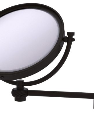 8" Wall-Mount Extending Twist Makeup Mirror 5X Magnification, Oil Rubbed Bronze