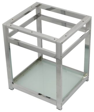 VSP2522B1 25" X 22" Steel Console Sink Base,Glass Shelf, Polished Chrome