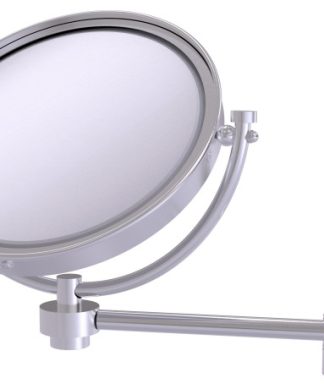 8" Wall-Mount Extending Make-Up Mirror 5X Magnification, Satin Chrome