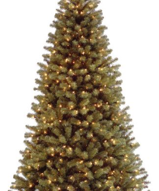 7' North Valley Spruce Hinged Tree With 700 Clear Lights
