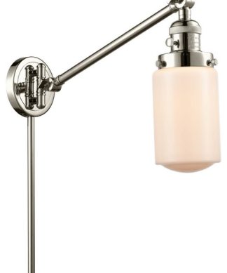 1-Light 4.5" Swing Arm Polished Nickel - Bulb Included