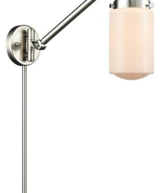 1-Light 4.5" Swing Arm Brushed Satin Nickel - Bulb Included