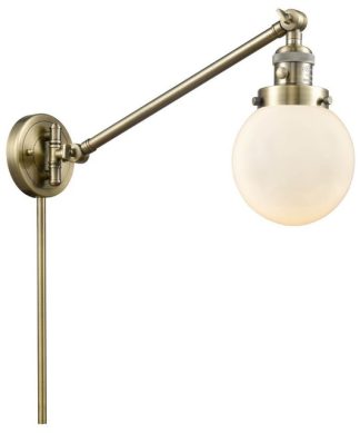 1-Light 6" Swing Arm Antique Brass - Bulb Included