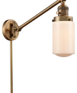 1-Light 4.5" Swing Arm Brushed Brass - Bulb Included
