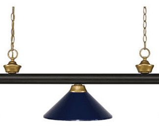 Z-Lite 200-3-MNB Riviera 3 Light 57"W Billiard Multi Light - Bronze / Satin