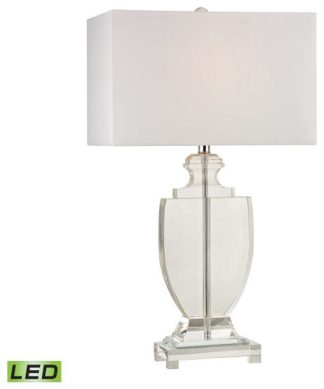 26" Avonmead Solid Clear Crystal LED Table Lamp