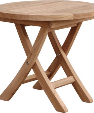 20" Side Round Folding Table, Set Of 2