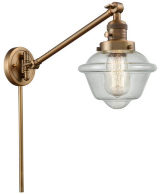 1-Light 8" Swing Arm Brushed Brass - Bulb Included