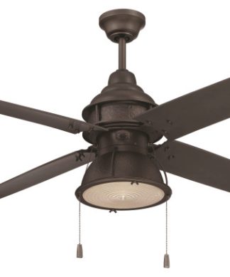 52" Espresso Ceiling Fan w/ Blades & LED Light - Craftmade Port Arbor PAR52ESP4