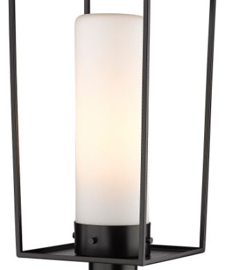 Z-LITE 595PHBR-533PM-BK 1 Light Outdoor Pier Mounted Fixture, Black