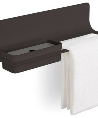 WS Bath Collections Curva 5144 Curva 18-1/8" Aluminum Bathroom - Black