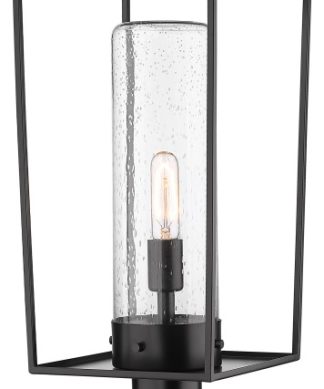 Z-LITE 594PHBR-533PM-BK 1 Light Outdoor Pier Mounted Fixture, Black