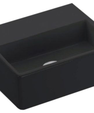 WS Bath Collections Quattro 30.00 Quattro 13" Rectangular Ceramic - Gloss Black